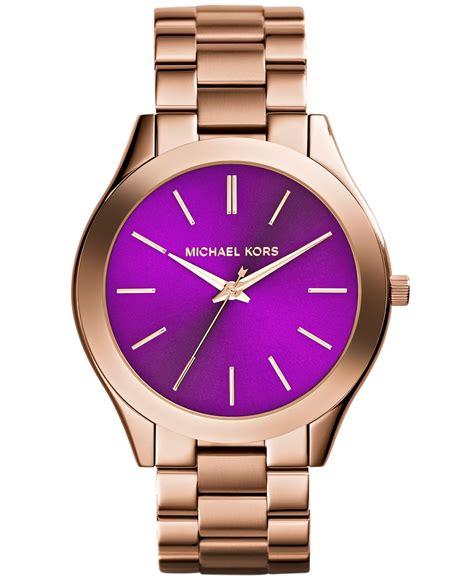 michael kors slim runway rose tone watch|Michael Kors women's runway watch.